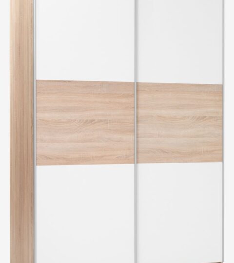 Armoire SATTRUP 151×219 Blanc/chêne